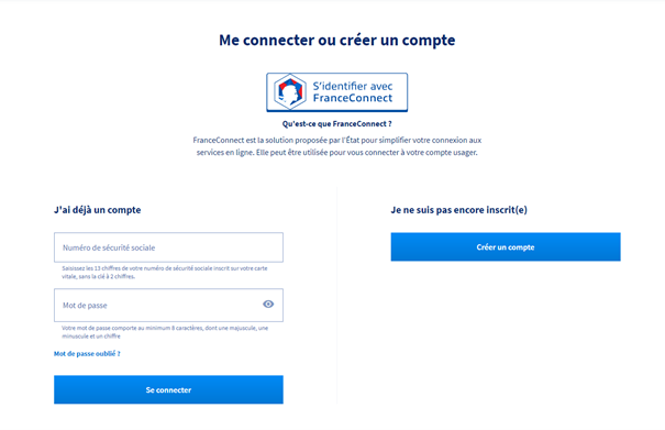 Connexion FranceConnect